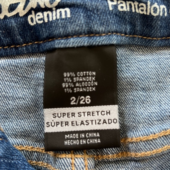 Mossimo Supply Co Blue Jean Shorts with Distressed Americana Details - Picture 7 of 7